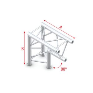 Showtec PT30 Driehoek truss 007 Hoek 90g apex down