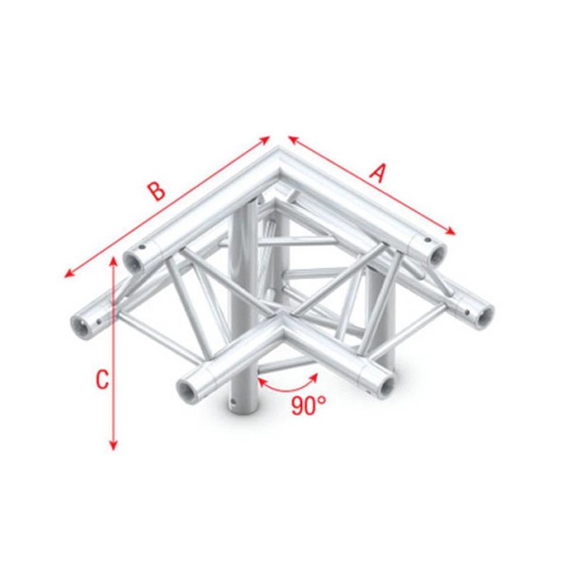 GT30 Driehoek truss 010 3-weg hoek 90g apex up