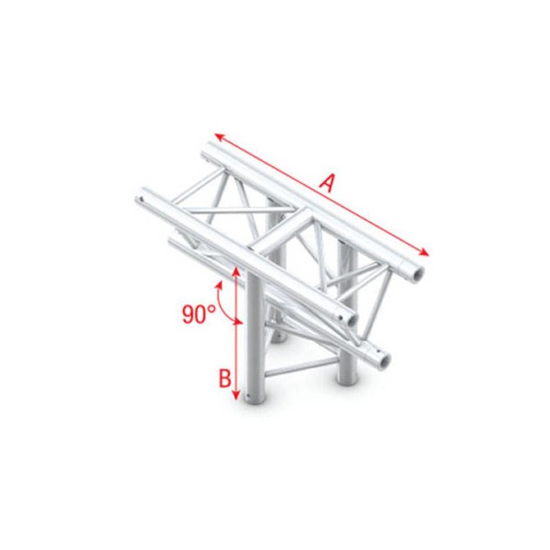 GT30 Driehoek truss 018 3-weg T-stuk 90g apex down