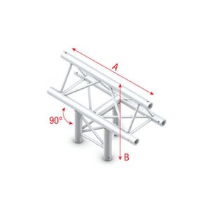 Showtec GT30 Driehoek truss 019 3-weg T-stuk 90g Showtec GT30 Driehoek truss 019 3-weg T-stuk 90g