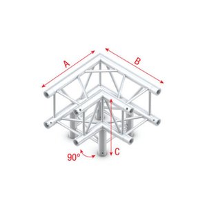 Showtec PQ30 Vierkant truss 012 3-weg hoek 90g