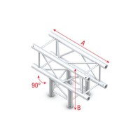 PQ30 Vierkant truss 017 3-weg T-stuk 90g