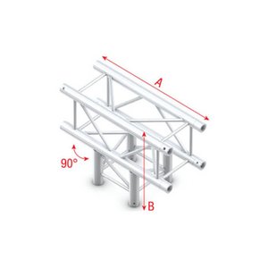 Showtec PQ30 Vierkant truss 017 3-weg T-stuk 90g