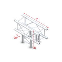 GQ30 Vierkant truss 017 3-weg T-stuk 90g