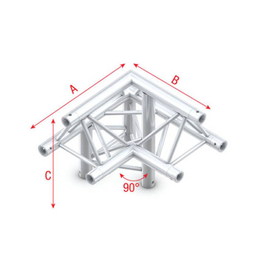 Showtec DT22 Decotruss 011 3-weg hoek 90g apex up