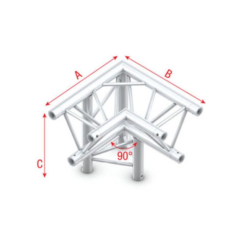 DT22 Decotruss 013 3-weg hoek 90g apex down