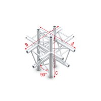Showtec DT22 Decotruss 022 6-weg stuk 90g DT22 Decotruss 022 6-weg stuk 90g