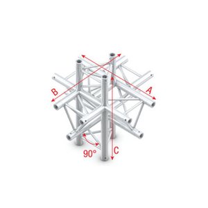 Showtec DT22 Decotruss 022 6-weg stuk 90g