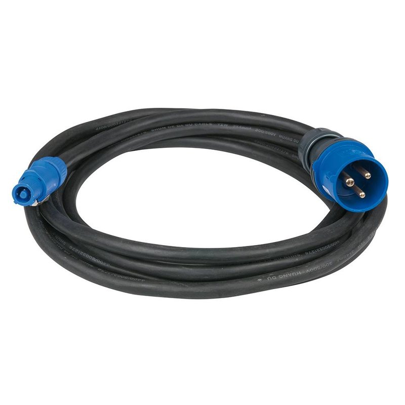 Stroomkabel Powercon naar CEE 16A 3p 25m