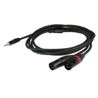 FLX46 minijack naar 2x XLR male verloopkabel 1.5m