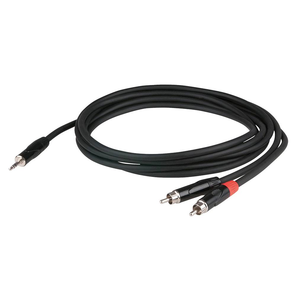 DAP FLX30 minijack naar 2x RCA verloopkabel 3m afbeelding