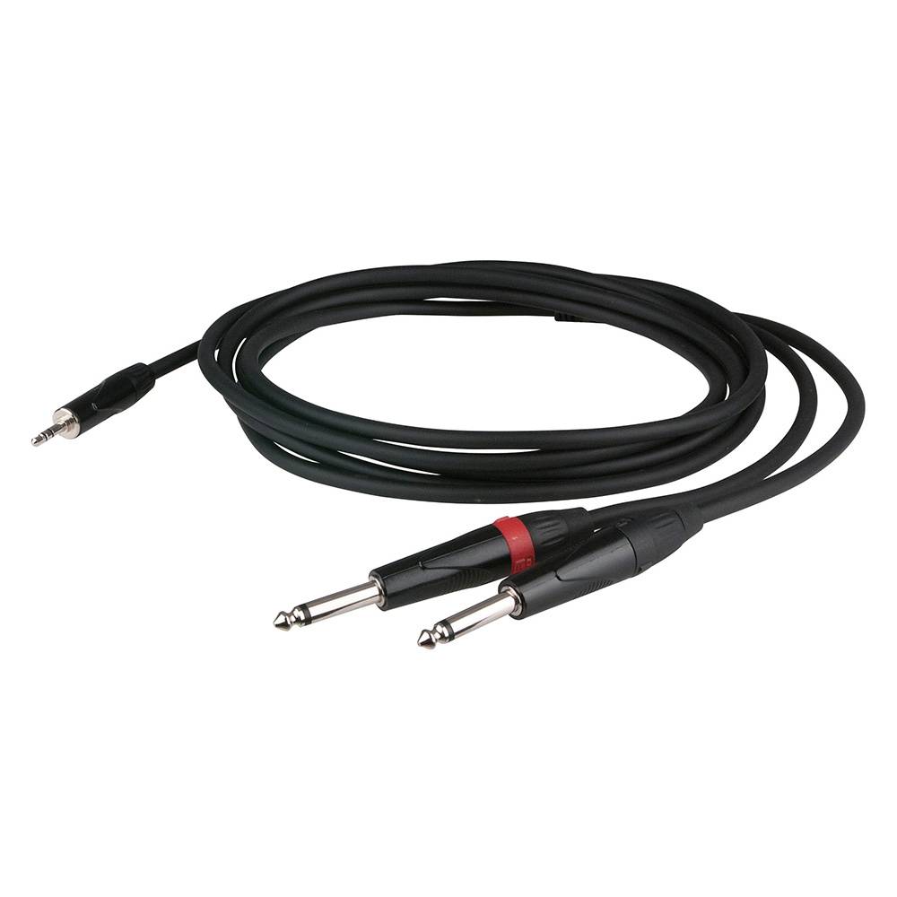 DAP FLX31 minijack naar 2x mono jack verloopkabel 1.5m afbeelding