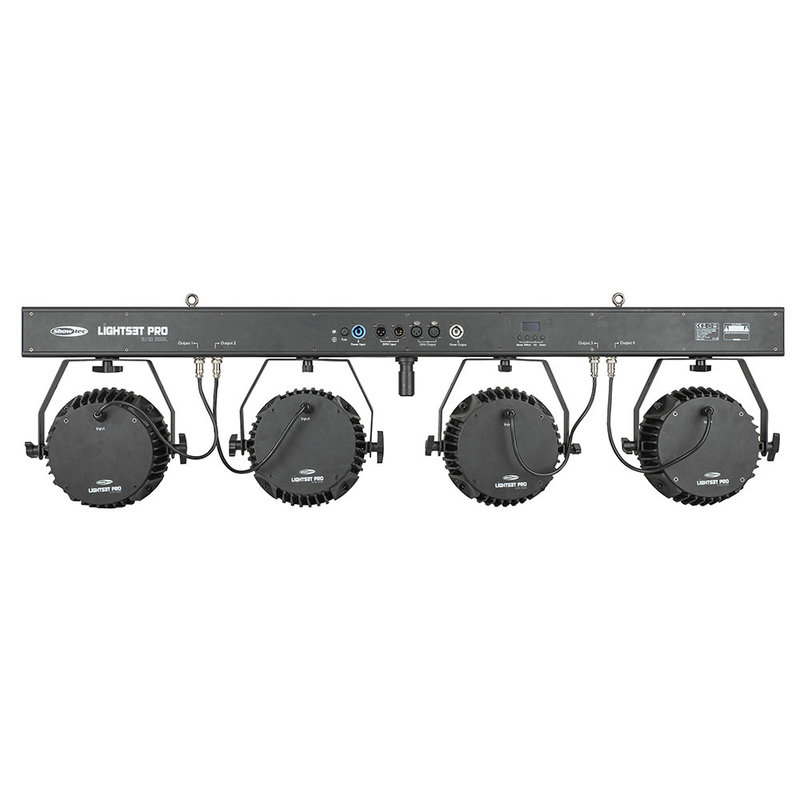 Showtec Lightset PRO 9/10 T-bar met 4 spots RGBM Lightset PRO 9/10 T-bar met 4 spots RGBM