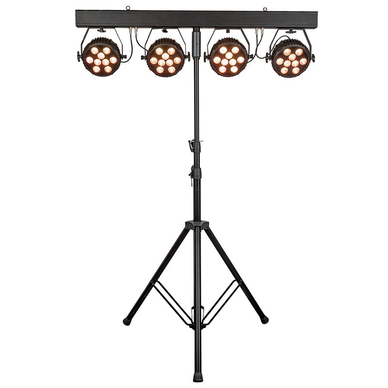 Showtec Lightset PRO 9/10 T-bar met 4 spots RGBM Lightset PRO 9/10 T-bar met 4 spots RGBM