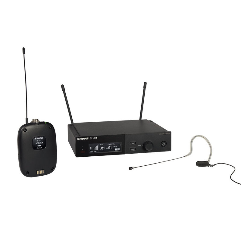 Shure SLXD14/153B-K59 draadloze MX153 headsetmicrofoon set SLXD14/153B-K59 draadloze MX153 headsetmicrofoon set