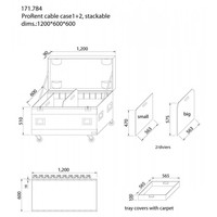 PD-FA2 Kabel flightcase 2D met extra opbergvak