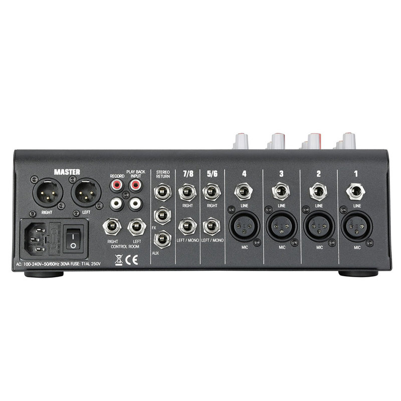 Audiophony MPX8 8-kanaals PA mixer en mediaspeler MPX8 8-kanaals PA mixer en mediaspeler