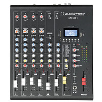 Audiophony MPX8 8-kanaals PA mixer en mediaspeler MPX8 8-kanaals PA mixer en mediaspeler