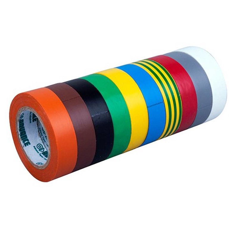 AT206 PVC tape set 15mm 10m (10 kleuren)