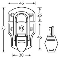 1905 Medium opbouwslot met slot