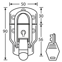 1912 Medium opbouwslot met slot