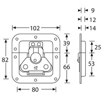 17295P Medium inbouw vlinderslot 9mm diep