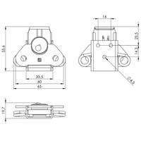 17290C Medium opbouw vlinderslot