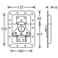 17250S Groot opbouw vlinderslot
