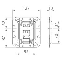 270755 Medium inbouw stopscharnier met verzet en revet bescherming