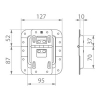 270736 Medium inbouw stopscharnier met verzet