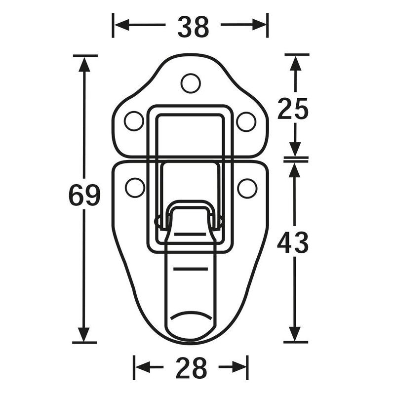 1607 Klein opbouwslot
