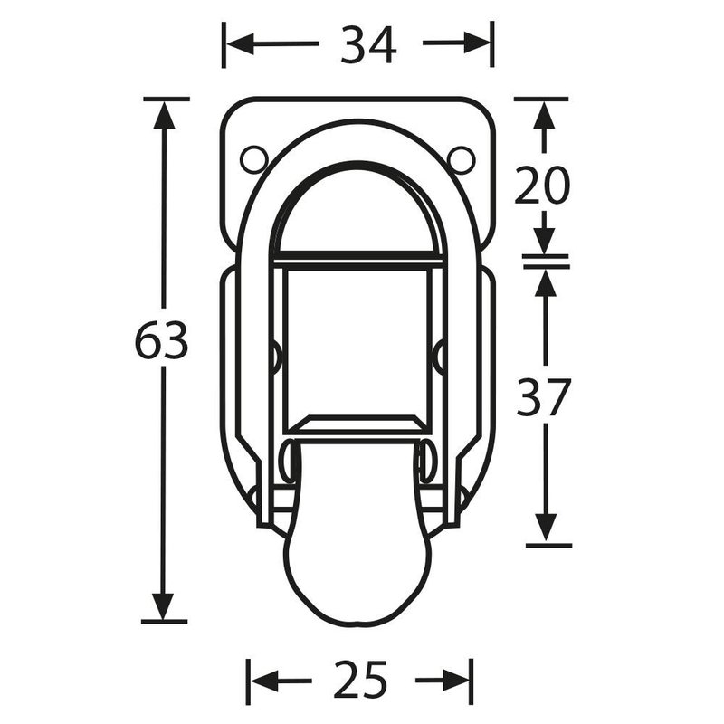 1604 Klein opbouwslot