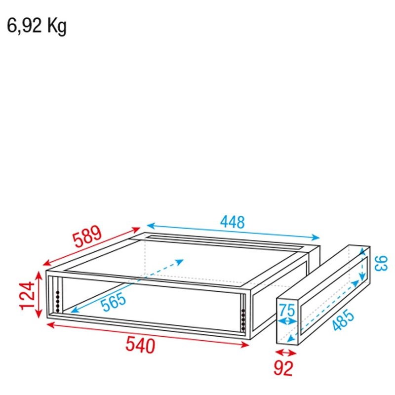 RCA-DD2 19 inch flightcase 2 HE