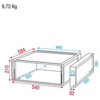 RCA-DD4 19 inch flightcase 4 HE