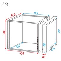 RCA-DD10 19 inch flightcase 10 HE