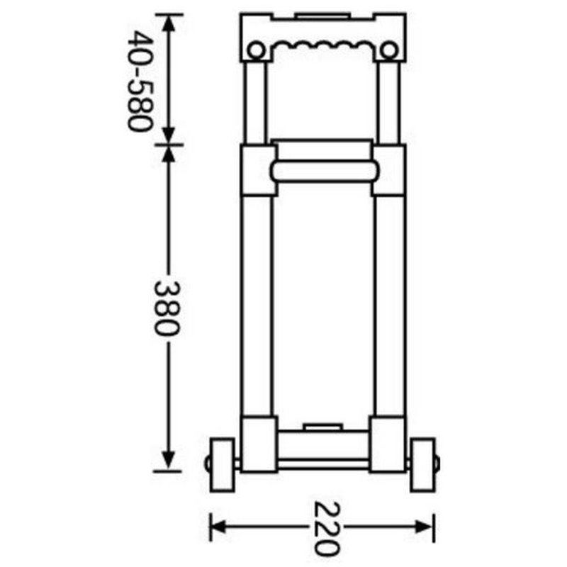 3472 Uitschuifbaar trolley handvat afneembaar