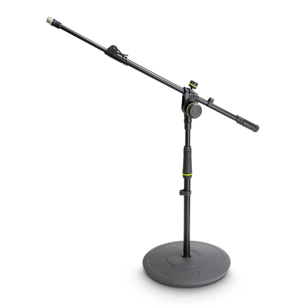 Gravity MS 2222 B Laag microfoonstatief met ronde voet en telescopische hengel afbeelding