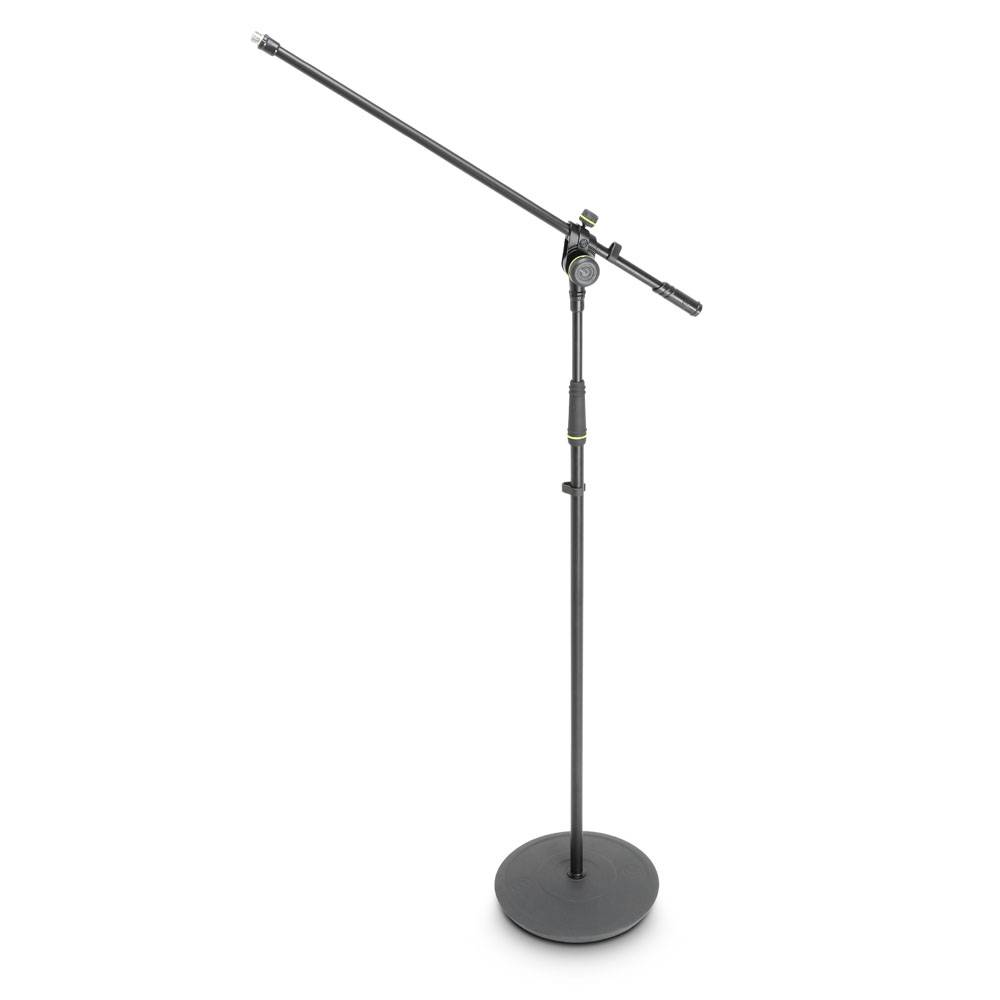 Gravity MS2321B Microfoonstatief met ronde voet en hengel afbeelding