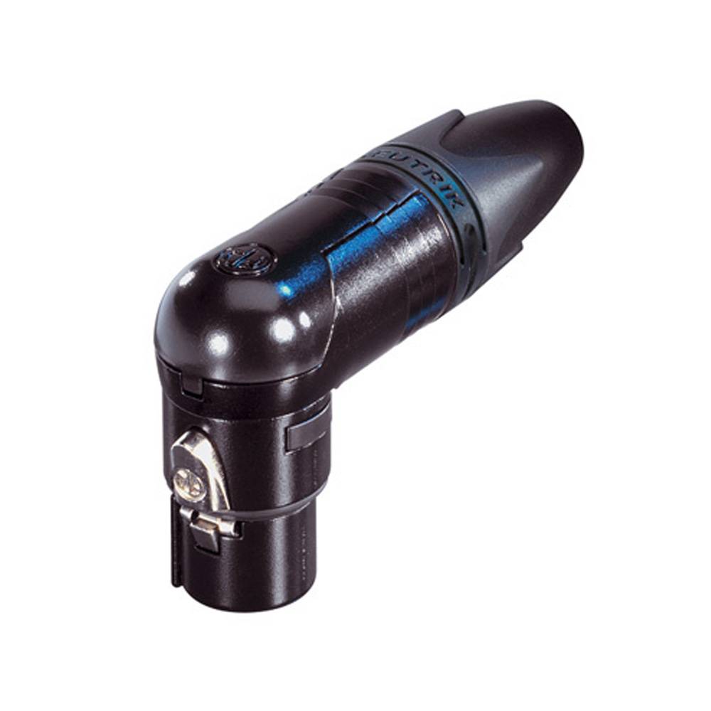 Neutrik NC3FRX-B Haaks Female XLR kabeldeel 3p zwart afbeelding