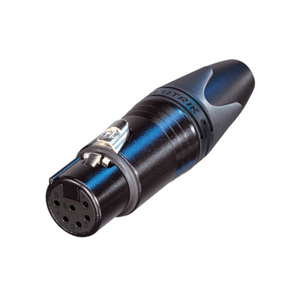 Neutrik NC6FXX-B Female XLR kabeldeel 6p zwart afbeelding