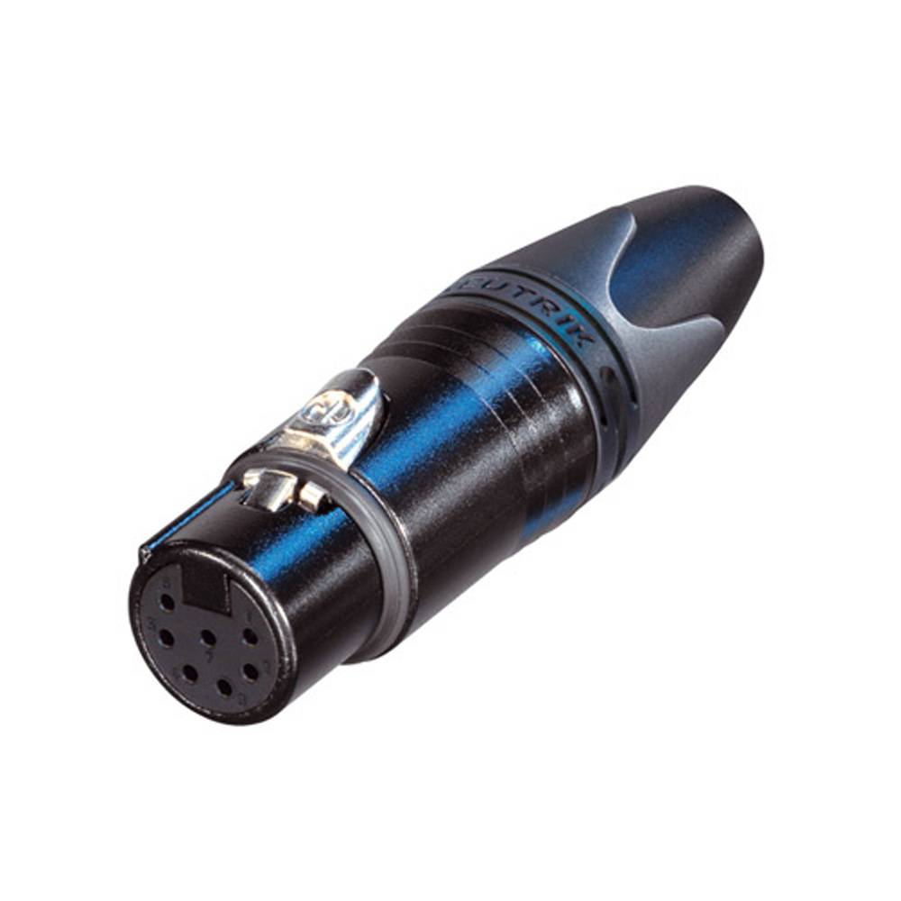 Neutrik NC7FXX-B Female XLR kabeldeel 7p zwart afbeelding