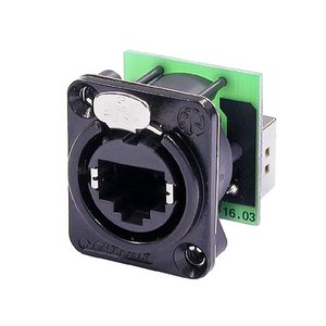 Neutrik NE8FDP-B RJ45 etherCON doorvoer chassisdeel zwart