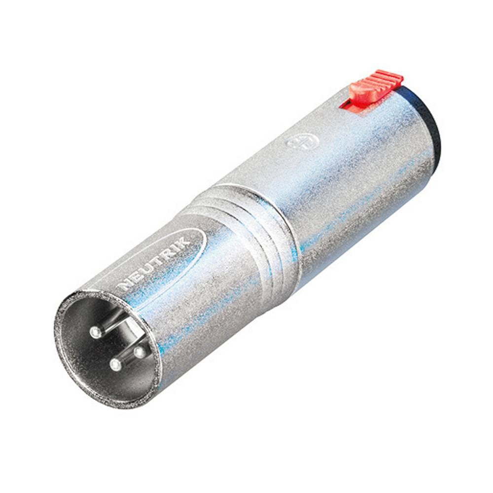 Neutrik NA3MJ XLR male naar Stereo Jack female adapter afbeelding