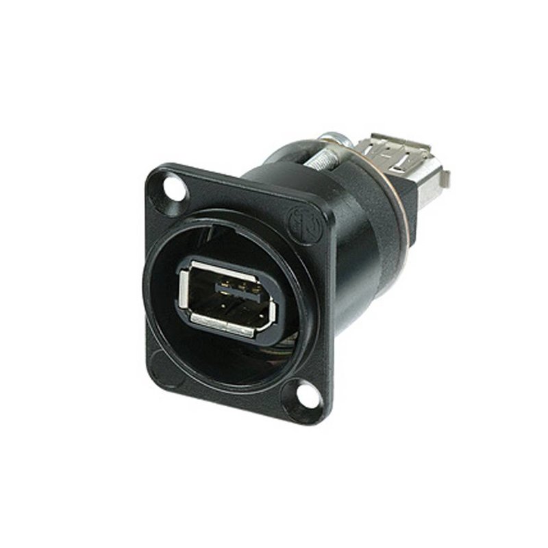 Neutrik NA1394-6-W-B Firewire chassisdeel zwart NA1394-6-W-B Firewire chassisdeel zwart