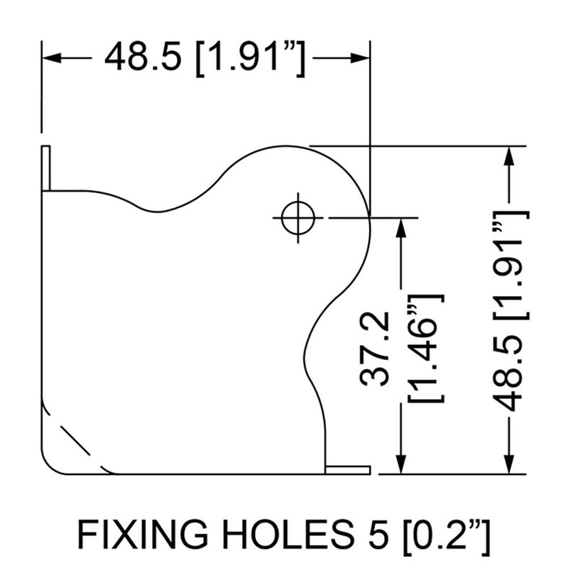 C0675z platte hoek 49mm R2