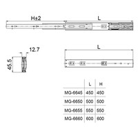 MG-6645 ladegeleider 450mm push open (2 stuks)