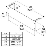 R2510-3U 19 inch kast voor tafel- of wandmontage 3HE