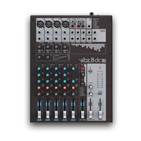 VIBZ 8DC 8-kanaals PA-mixer met effecten en compressor