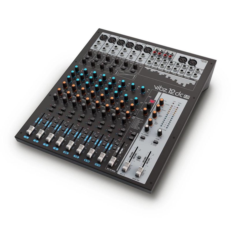 LD Systems VIBZ 12DC 12-kanaals PA-mixer met effecten en compressor VIBZ 12DC 12-kanaals PA-mixer met effecten en compressor