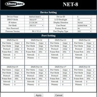 NET-8/3 8-kanaals Art-Net DMX converter 3p XLR